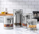LE'RAZE AIRTIGHT FOOD STORAGE CANISTER SET GL988 - STAINLESS STEEL - Like New