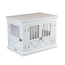 ZOOVILLA MERRY PRODUCTS TRIPLE DOOR MEDIUM DOG CRATE, COLOR WHITE - Like New