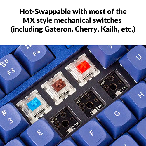 KEYCHRON Q3 RGB TENKEYLESS LAYOUT 87-KEY MACRO HOTSWAPPABLE WIRED - NAVY BLUE - Like New
