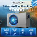 VARPOOLFAYE 30000 BTU Swimming Pool Heat Pump Above Ground Pool Heater 120V - Like New