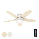 HUNTER FAN COMPANY HUNTER FAN 48 CEILING FAN LIGHT KIT REMOTE CC50683 - WHITE - Like New