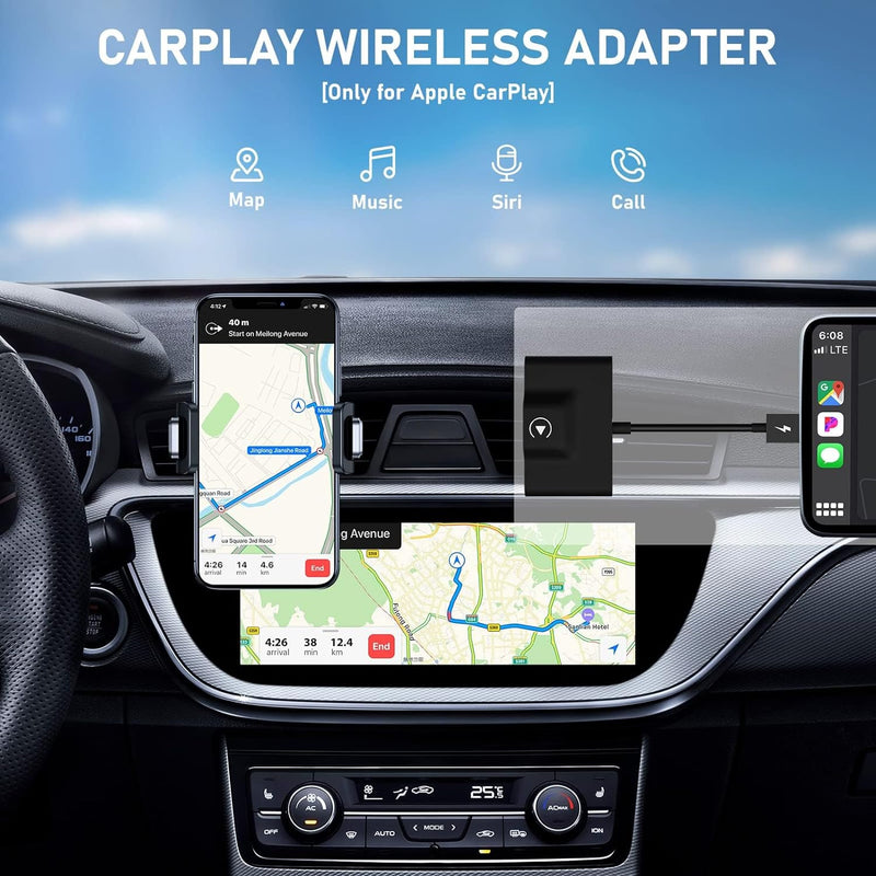 Teeran CarPlay Wireless Adapter for Factory Wired CarPlay THT-020-1 - Black Like New