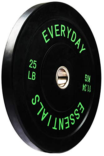 BALANCEFROM COLOR CODED BLACK OLYMPIC BUMPER PLATE WEIGHT PLATE - 25LBS - BLACK - Like New