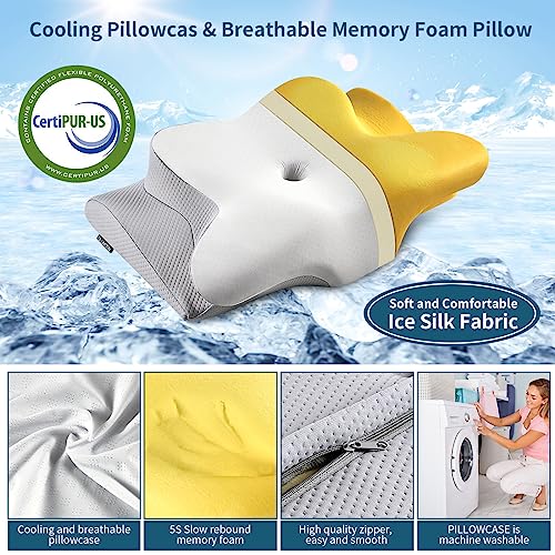 BESPILLOW NECK PILLOW CERVICAL MEMORY FOAM PILLOWS FOR PAINRELIEF SLEEPING - Like New