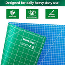 WORKLION 18" x 24" Large Self Healing PVC Cutting Mat Gridded B07NRVH9KD - Green - Brand New