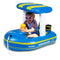 ZONE TECH BOAT INFLATABLE POOL FLOATS KIDS HARBOR MASTER PATROL 1 PACK - BLUE - Like New