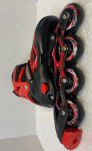 DIKASHI INLINE SKATES, ADJUSTABLE ALL WHEELS LIGHTED UP - SIZE: XL - RED BLACK - Like New