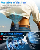 KJXIC PORTABLE WAIST FAN-PERSONAL BATTERY OPERATED CLIP ON FAN AZURE BLUE - Like New