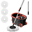 Spin Mop and Bucket with Wringer Set, 360° Rotating Head Mop Bucket System - Brand New
