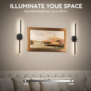 HUNHUN BATTERY OPERATED WALL SCONCE, USB RECHARGEABLE, BD730 - BLACK - Brand New