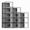 KUJECT X-LARGE SHOE STORAGE BOXES 12 PACK, CLEAR STACKABLE SHOE ORGANIZER BLACK - Like New