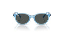 RAY-BAN RJ9080SF SUNGLASSES SIZE 47 - TRANSPARENT BLU/DARK GRAY - Like New