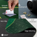 GAMBLUXE 47"X23" / 70"X35" Professional Poker Mat - Smooth Water Repellent Green - Brand New