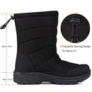 FW FRAN WILLOR Womens Winter Snow Boots Waterproof Warm Fur Size: 9 - Black - Brand New