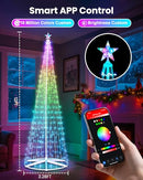 Brightown 12FT Outdoor Christmas Cone Tree Light, 443 LED Music - Like New