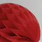 GENERIC 8IN/20CM HONEYCOMB PAPER BALL WITH RIBBONS - DEEP RED - Like New