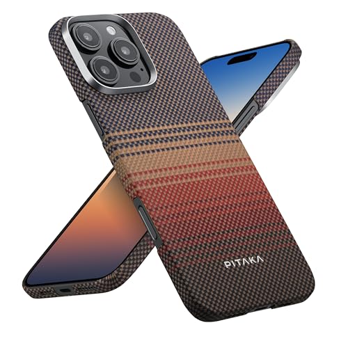 Pitaka for iPhone 16 Pro Case/Magsafe THIN LIGHT CASE BUBBLE WRAP - Sunset - Like New