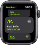 Apple Watch SE GPS 44mm Space Gray Aluminum Case with Black Sport Band - Like New