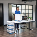 BANKERS BOX 12 PACK STOR/FILE MEDIUM-DUTY FILE STORAGE BOXES LIFT-OFF - BLUE - Brand New
