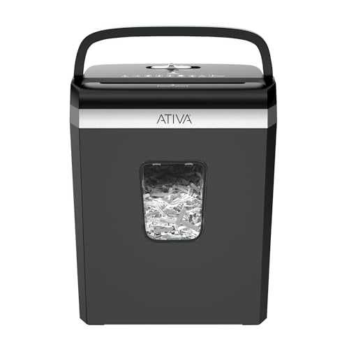 ATIVA 8-Sheet CROSS-CUT SHREDDER A08CC23 - BLACK - Like New