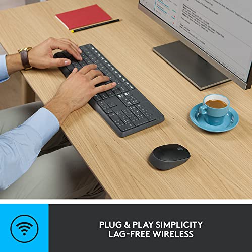Logitech MK235 Wireless Keyboard and Mouse Combo for Windows, USB Receiver - Like New