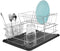 Home Basics Deluxe 2 Tier Dish Rack - Black - Like New