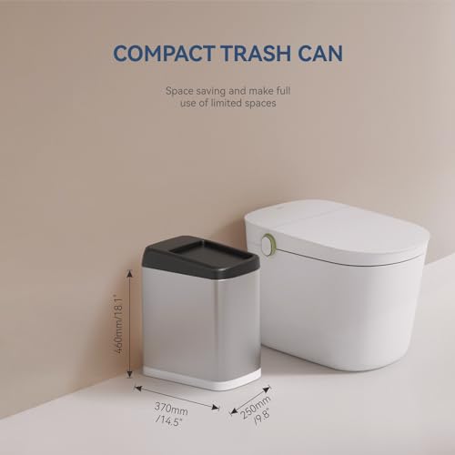 ELLO&ALLO 30 LITER 8 GALLON TOUCHLESS RECTANGULAR AUTOMATIC MOTION SENSOR TRASH - Like New