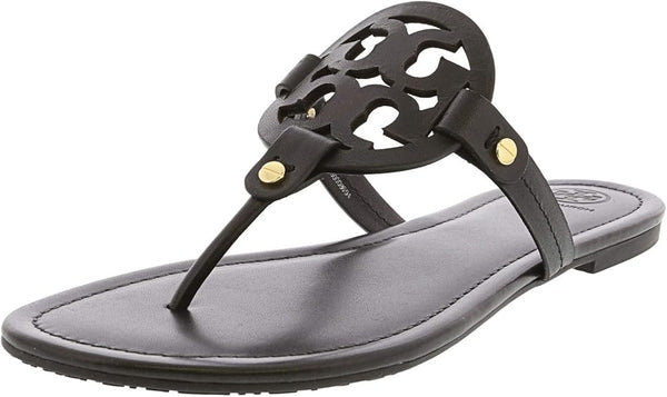 TORY BURCH WOMEN'S MILLER EMBELLISHED SANDALS - SIZE: WOMEN 11 - MATTE BLACK - Like New