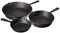 Jim Beam Set of 3 Pre Seasoned Cast Iron Skillets, JB0195, - Scratch & Dent