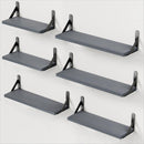 AMADA HOMEFURNISHING WALL SHELVES SET OF 6 RUSTIC FARMHOUSE WOOD FLOATING - Like New