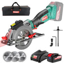 HYCHIKA CORDLESS CIRCULAR SAW, 18V MINI CIRCULAR SAW WITH 4.0AH BATTERY - RED - Like New