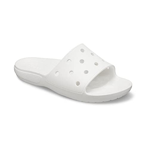 CROCS UNISEX-ADULT CLASSIC SLIDE SANDALS SIZE: MEN 9 WOMEN 11 WHITE - Brand New