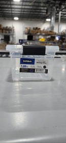 SUPERIO STORAGE BINS, SLIM & STACKABLE, BPA-FREE,ODORLESS, 1.85QT(1.75L) - BLACK - Brand New