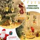 WENMER 2Pcs Christmas Snow Globe String Lights, 13.2FT Vintage Christmas Lights - Like New