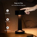 BELL+HOWELL ELEGANT CORDLESS TABLE LAMP LED WIRELESS LAMP 2900 - BLACK - Brand New