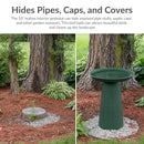 Sunnydaze Gleeful Garden 23" Tall Metal Modern Bird Bath for Outside - Brand New