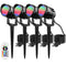 JIAQIYAN RGB SPOTLIGHT OUTDOOR 12W COLOR CHANGING REMOTE 4 PACK - BLACK - Like New