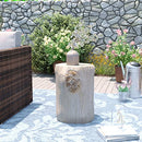 AQUILLA Rustic Stump Side Table, Wood-Look End Table, Stump Accent Table Stool - Like New