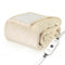 SUNBEAM ROYAL MINK SHERPA CHAMPAGNE LATTICE HEATED BLANKET 32810062 - CHAMPAGNE - Like New