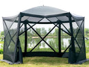 EVER ADVANCED 11.5 FT GAZEBO SCREEN HOUSE TENT 8-10 PEOPLE CAMPING INSTANT BLACK - Like New