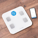 WEIGHT GURUS BLUETOOTH BODY COMPOSITION SCALE 8 PROFILES - WHITE - Like New