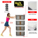 DBEST QUIK BOX - 8.4 GALLON STACKABLE STORAGE BINS WITH DOORS - WHITE - Like New