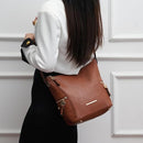 MKF COLLECTION LUX VEGAN LEATHER WOMEN HOBO BAG WALLET BAG 2 PCS - LIGHT GRAY - Like New