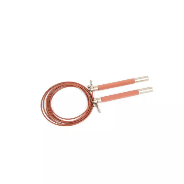 BLOGILATES JUMP ROPE - RUST: ADJUSTABLE PLASTIC AND METAL HANDLES, EASY STORAGE - Like New