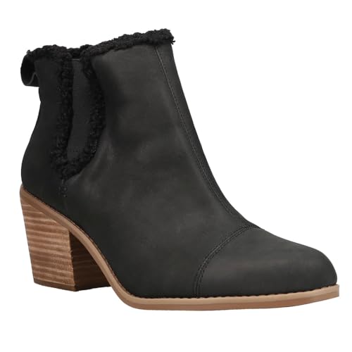 10016857 TOMS WOMENS EVERLY PULL ON ANKLE BOOTS - SIZE: WOMEN 9 - BLACK - Like New