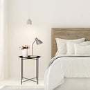 HollyHOME Folding Tray Metal Side Table - B07M84QMYN - Frosted Black - Like New