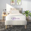 NAPQUEEN TWIN XL MATTRESS 6 CHARCOAL MEMORY FOAM MATTRESS BREATHABLE - WHITE - Like New