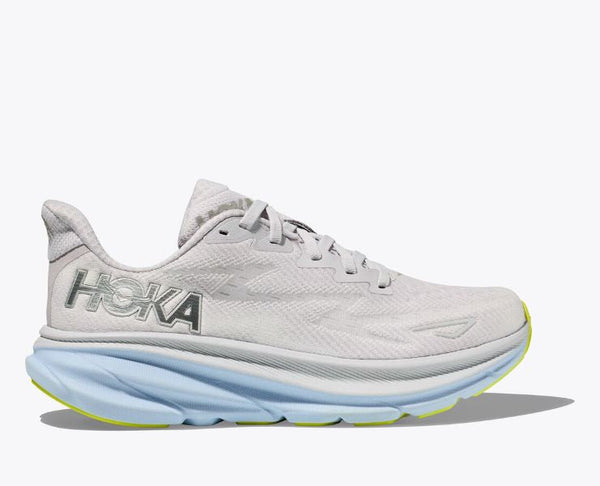 HOKA WOMEN'S CLIFTON 9 WIDE WIDTH - SIZE: WOMEN 11W - NIMBUS CLOUD/ICE WATER - Like New