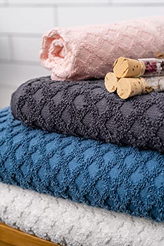 SIMPLI-MAGIC 79454 DIAMOND BATH TOWELS 6 PIECE SET 2 BATH 2 HAND 2 WASHCLOTHS - Brand New