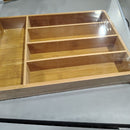 BAMEOS UTENSIL DRAWER ORGANIZER BAMBOO - NATURAL BROWN - Like New